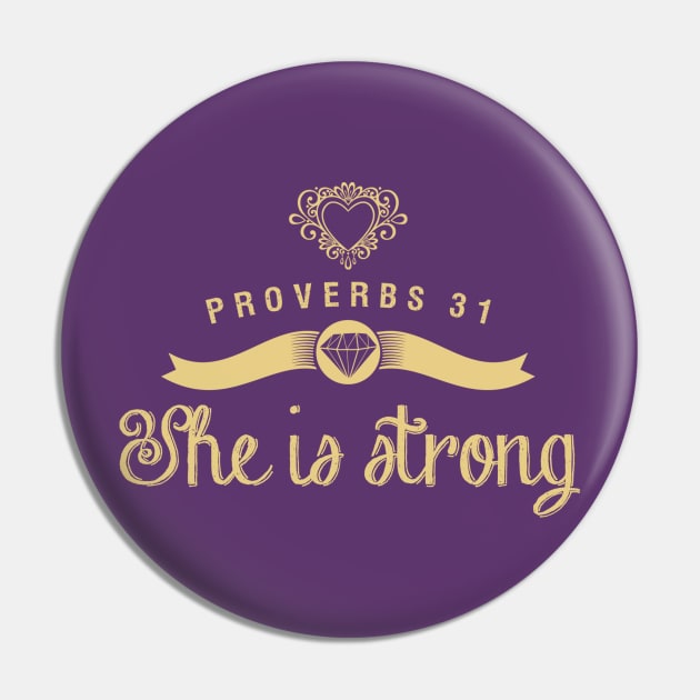 She is Strong Pin by Andreeastore  