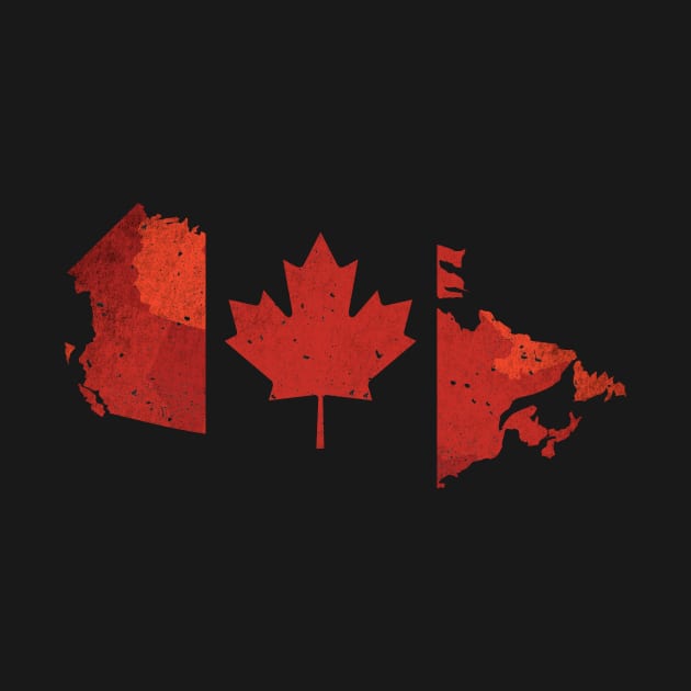 Vintage Canada Flag by paola.illustrations