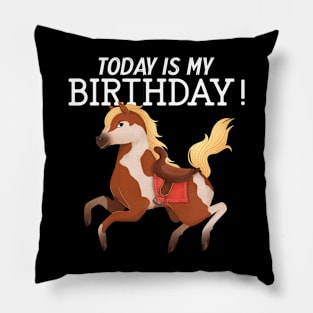 Today Is My Birthday Horse Pillow