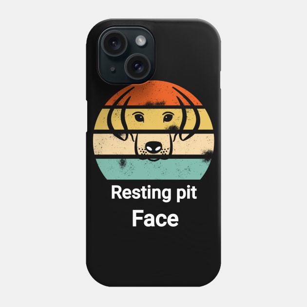 Vintage resting pit face dog Phone Case by FouadBelbachir46