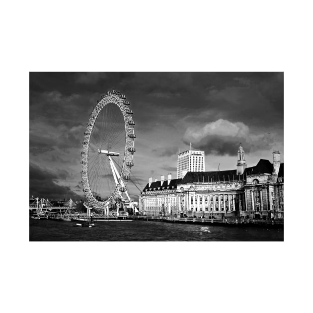 London Eye South Bank River Thames UK by AndyEvansPhotos