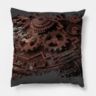 STEAMPUNK DIESELPUNK MECHANICS Pillow