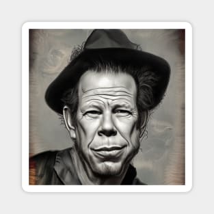 Illustration of tom waits Magnet