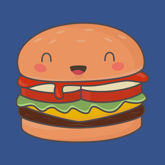 Discover Happy Burger T-Shirt - Burger - T-Shirt