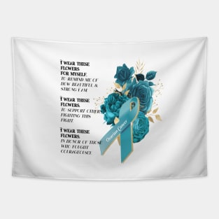 Ovarian Cancer Survivor Fighter Support Tapestry