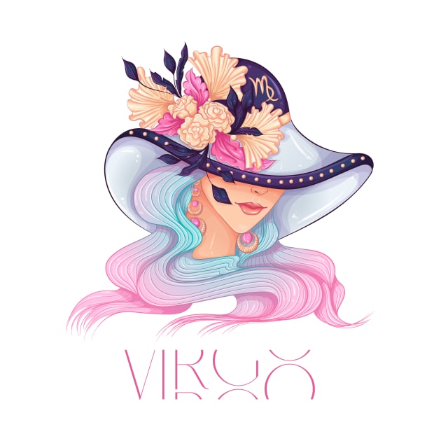 Virgo Zodiac Sign Beautiful Girl by Violete Designs