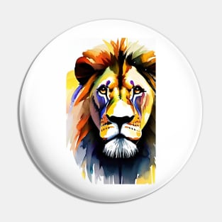 Male lion portrait Pin