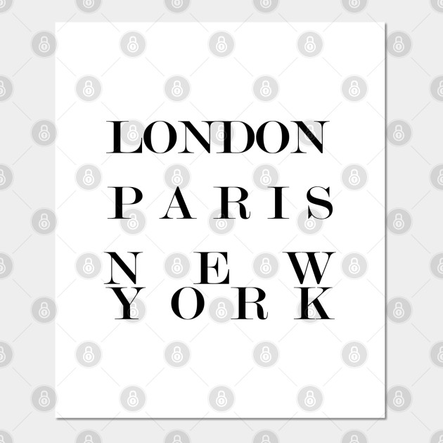 London Paris New York Fashion Logo Fashion Logos Poster Und Kunst Teepublic De