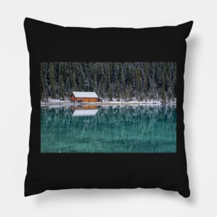 Lake Louise Christmas Card Pillow