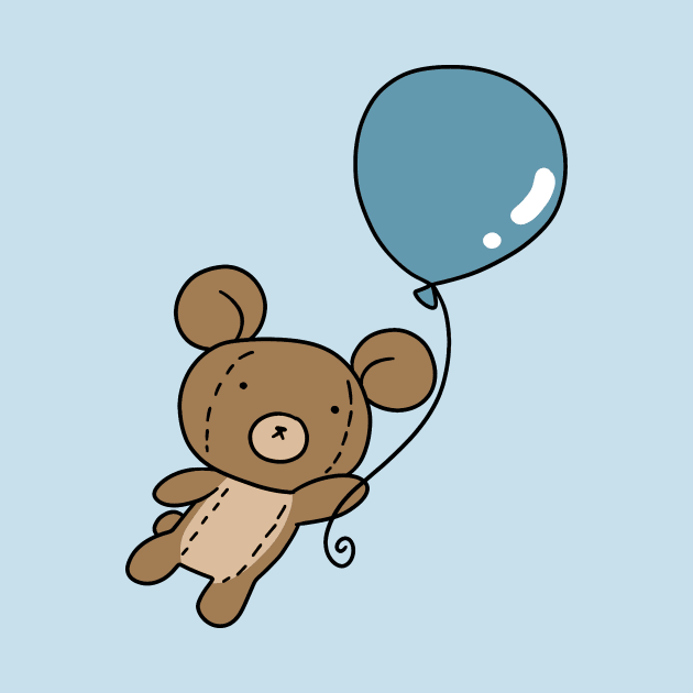 Blue Balloon Teddy Bear by saradaboru