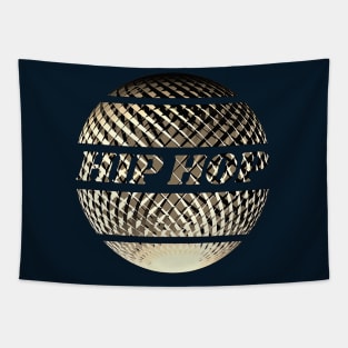 Golden "Hip Hop" discoball for hiphoppers and rappers Tapestry