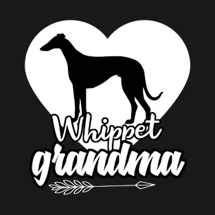 Proud Whippet Grandma Heart Arrow T-Shirt