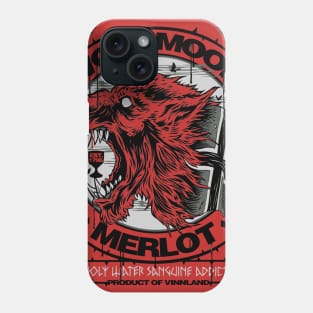 "WOLF MOON MERLOT" RED Phone Case