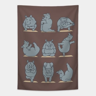 Rhino Yoga Tapestry