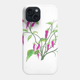 AUTUMN BUSH WITH PINK BERRIES Phone Case