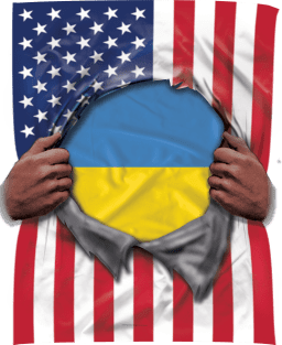 Ukraine Flag American Flag Ripped - Gift for Ukrainian From Ukraine Magnet