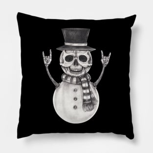 Snowman skeleton. Pillow