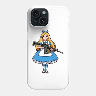 Tactical Wonderland Odyssey Tee: A Unique Twist on Alice's Journey Phone Case