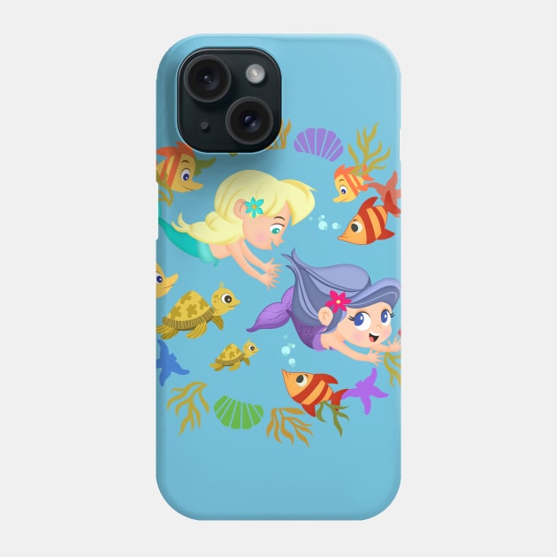 little mermaids in a row Phone Case by richhwalsh