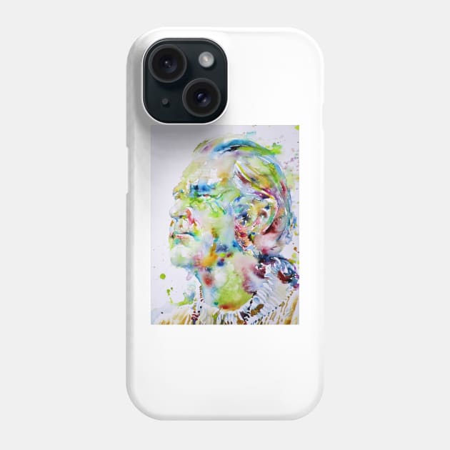 TIMOTHY LEARY watercolor portrait .1 Phone Case by lautir