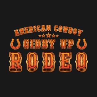 American Cowboy Rodeo - Retro T-Shirt