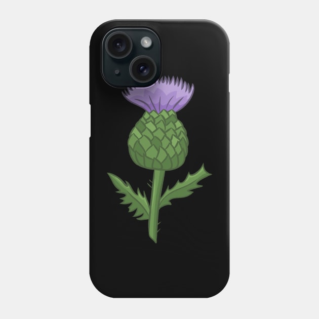 Scottish Thistle Flower Phone Case by SunburstGeo