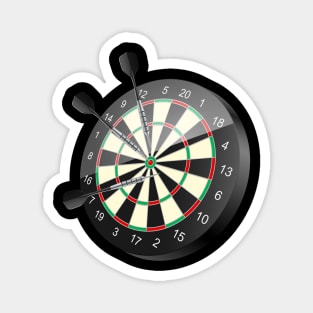 Dartboard With Darts Darter Magnet