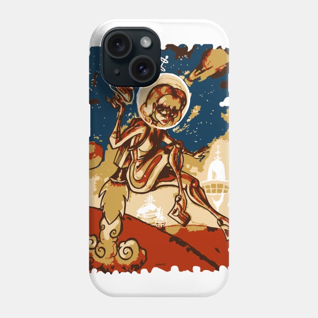 Atompunk Cutie 6-Color Version Phone Case by Jan Grackle