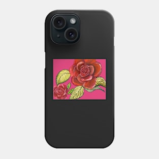 Red roses background rose Phone Case