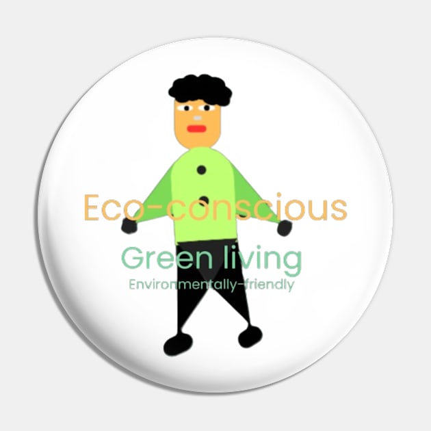 Earthly Elegance: Eco-Conscious T-Shirt Design Pin by MAT JAARAK