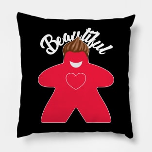 Beautiful Meeple Red Pillow