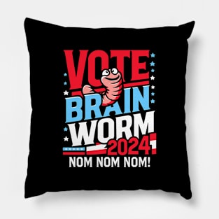 Vote-Brain-Worm-2024 Pillow