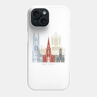 Derby skyline poster Phone Case