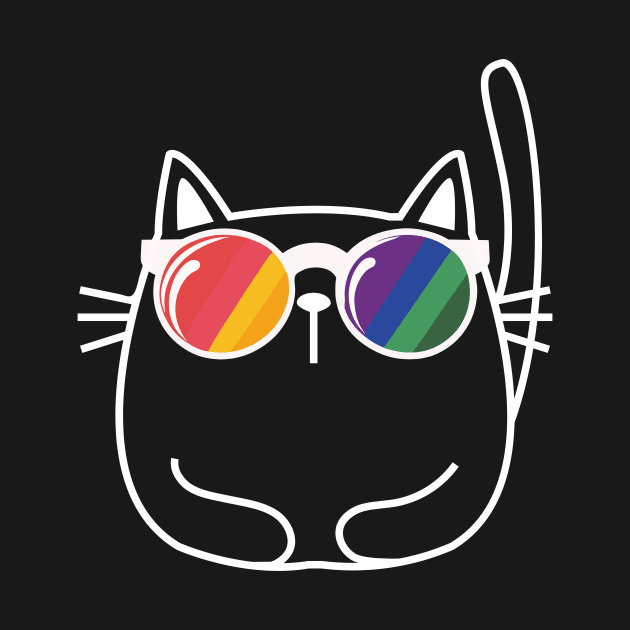 Cat Lover Pride Sunglasses Gay Pride LGBTQ+ Funny by AimArtStudio