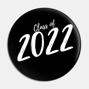 Class Of 2022. Simple Typography White Graduation 2022 Design. Pin