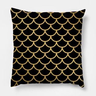 Golden Fish scale design Pattern Pillow