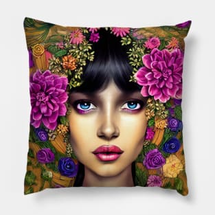 Flowers Girl Pillow