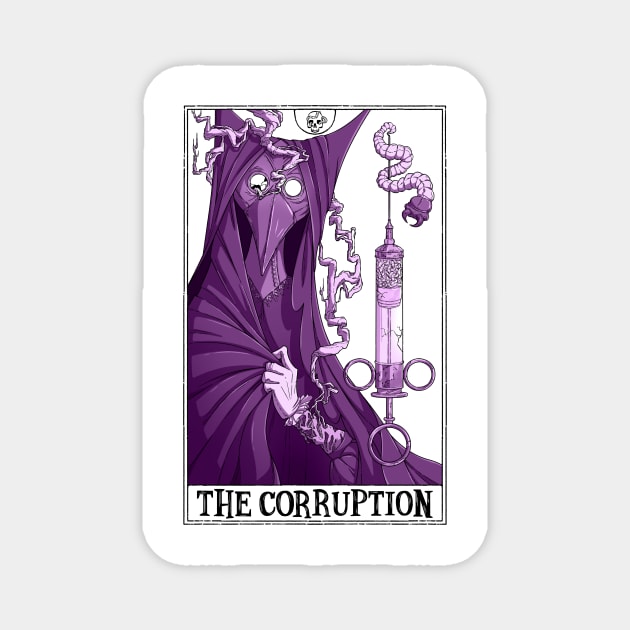 The Corruption Tarotesque (light) Magnet by Rusty Quill