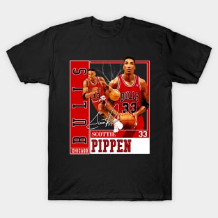 Retro Jordan Pippen 96 Distressed Chicago Basketball Fan T Shirt