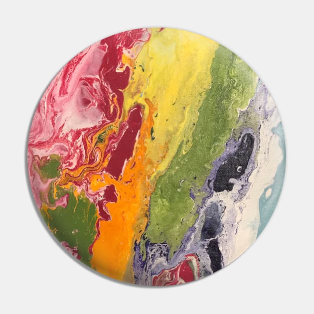 Active Radar Rainbow Colors Abstract Pin by InalterataArt