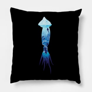 Squid Landscape Pillow