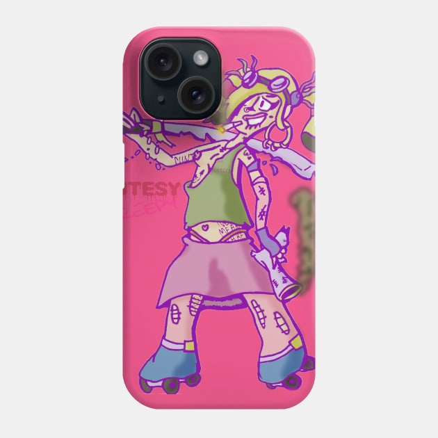 Roller Derby Girl: Sinnamon Phone Case by CutesyKreepy