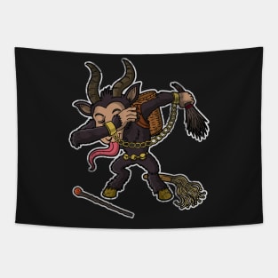 Dabbing Krampus Christmas Tapestry