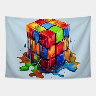 Melting Rubik's Cube Tapestry