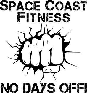 Space Coast Fitness - No Days Off (Black) Magnet