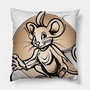 Mouse Bronze Shadow Silhouette Anime Style Collection No. 388 Pillow