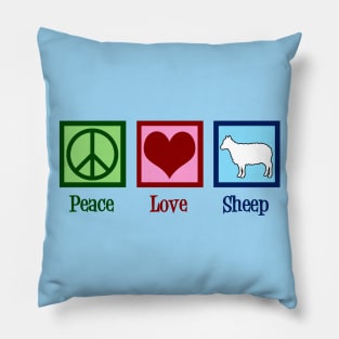 Peace Love Sheep Pillow