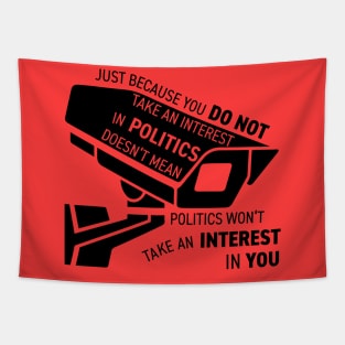 Politics (Black) Tapestry