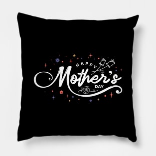 Happy mothers day in cursive, lettering, Mothers day gifts for daughters, wife, Mothers day gifts Pillow
