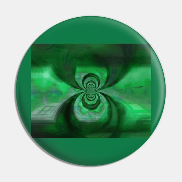 Green Copper Vortex Pin by jojobob